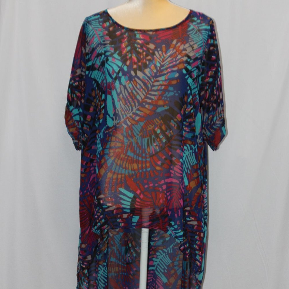 Basically Me Multicolor Asymmetrical Blouse